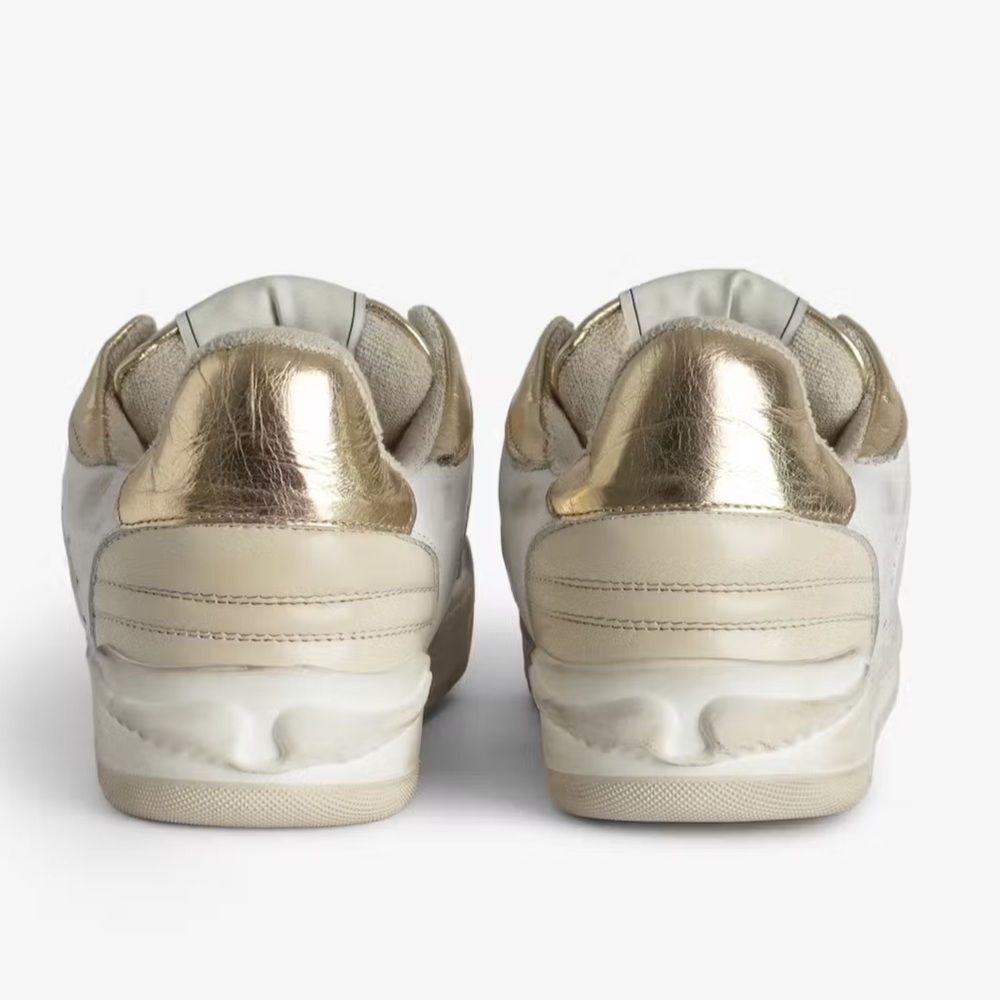 Golden Goose Women's Gold and White Sneakers - Picture 2 of 11